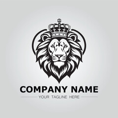 Head lion logo company design illustration vector image