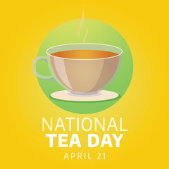 vector graphic of National Tea Day ideal for National Tea Day celebration.