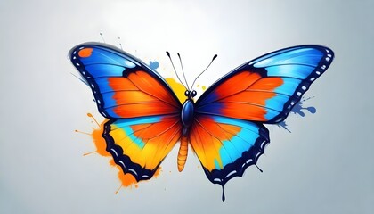 Obraz premium Beautiful and colourful butterfly with colorful background 