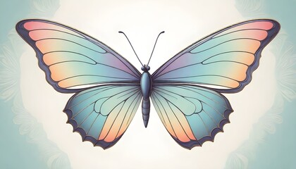 Beautiful and colourful butterfly with colorful background 