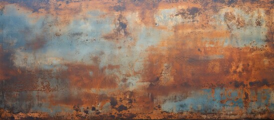 Rusty wall with aged paint texture