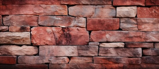 A weathered red brick wall