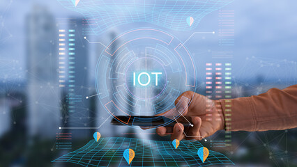 internet iot internet of things a combined network of interconnected devices and technologies that...