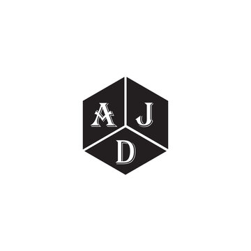 AJD letter logo design on white background. AJD creative initials letter logo concept. AJD letter design.

