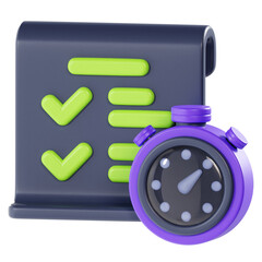 task time 3d icon