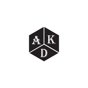 AKD letter logo design on white background. AKD creative initials letter logo concept. AKD letter design.
