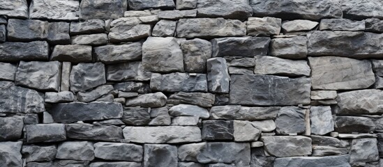 Fototapeta premium Rugged Stone Wall Texture Against a Darkened Background for Dramatic Design