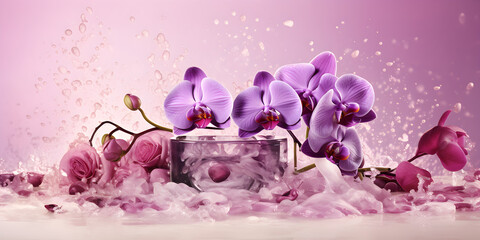pink and purple flowers in the water floral beauty floral  paradise purple background