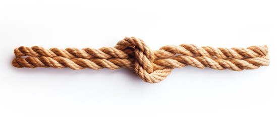 A tangled string on a white surface