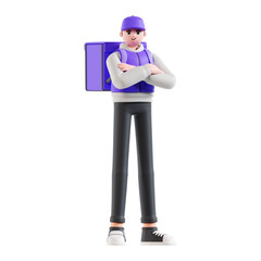 delivery man 3d illustration