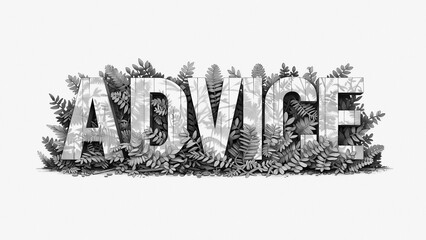 Advice Text Typography presentation title concept background