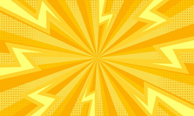 Yellow comic background with lightning  © Asta Desain