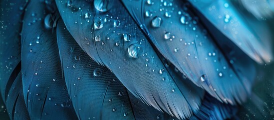 Feather texture with specks in blue and white colors.