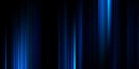 Acceleration speed motion on night road. Light and stripes moving fast over dark background. Abstract blue Illustration
