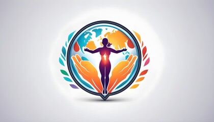 World Health Day colored Logo Icon Design Template. Vector Illustration - Powered by Adobe
