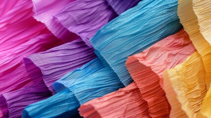 Expressive crepe paper patterns: A colorful tribute to nature's inspiration. - obrazy, fototapety, plakaty