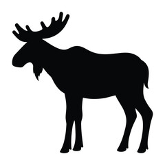moose silhouette vector illustration