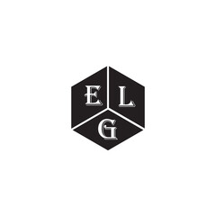 PrintELG letter logo design on white background. ELG creative initials letter logo concept. ELG letter design.
