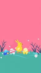 Fotobehang Easter-themed image suitable for promotional materials and events. Generative AI © MAX AI