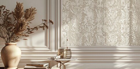 Captivating timeless elegance: the beauty of plain and patterned wallpaper aesthetics