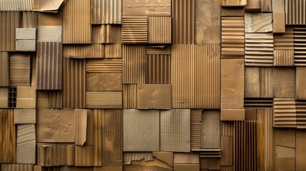 Eco-friendly sophistication: cardboard patterns inspired by functional packaging materials
