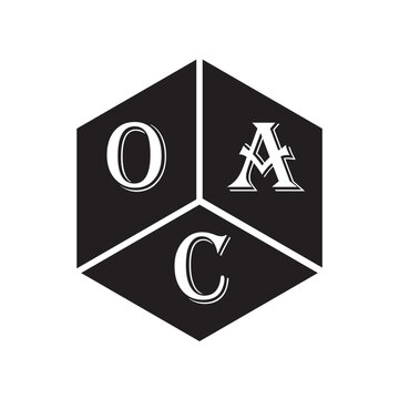 OAC letter logo design on white background. OAC creative initials letter logo concept. OAC letter design.
