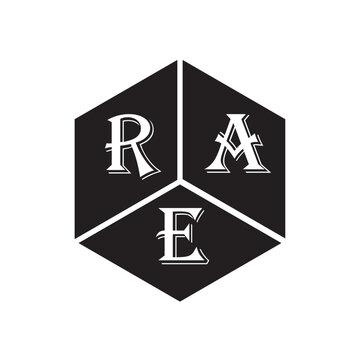 RAE letter logo design on white background. RAE creative initials letter logo concept. RAE letter design.
