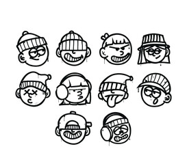 Grafitti Face Character