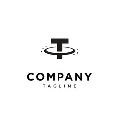 Letter T Planet Space Logo icon vector template eps