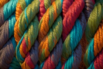 a ropes, fine hair, fabric, cloth, material, wool, thread, yarn, knitting, rope, texture, colorful, craft, textile, blue, red, pattern, color, knit, 
