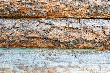 Wooden background, pine bar. Beautiful photo wallpaper of wooden texture.