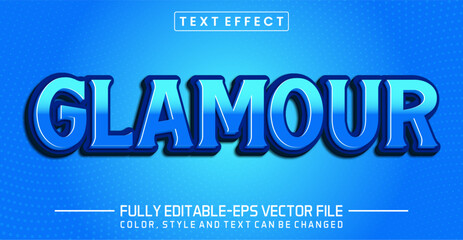 Glamour blue font Text effect editable