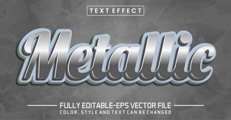 Metallic font Text effect editable