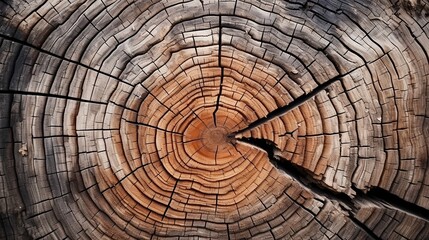 Close Up View of old tree trunk circle texture