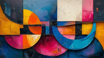 Tuinposter Vibrant Abstract Painting © yganko