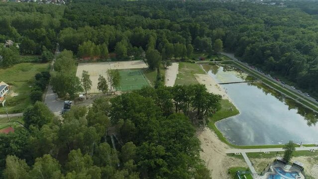 Panorama Swimming Pool Malinka Zgierz Aerial View Poland