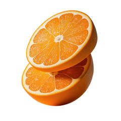 Fresh orange fruit png isolated on transparent background