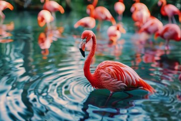 A Flamboyance of Flamingos at Rest