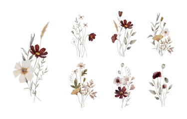 Dried Wild Flower Flower Bouquet Collection