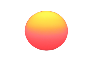 Big sun isolated on transparent background png file