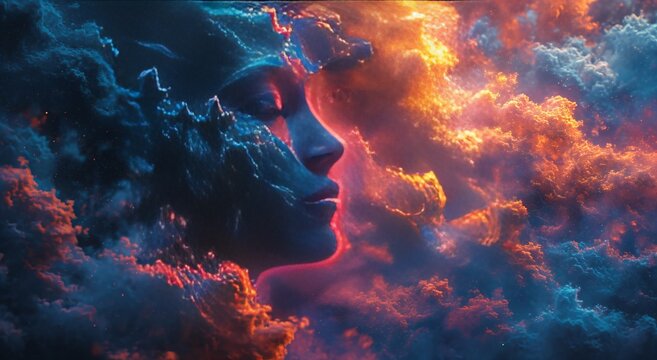 Hypnotic psychedelic trip background