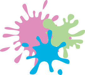 Abstract Paint Splatter Illustration 