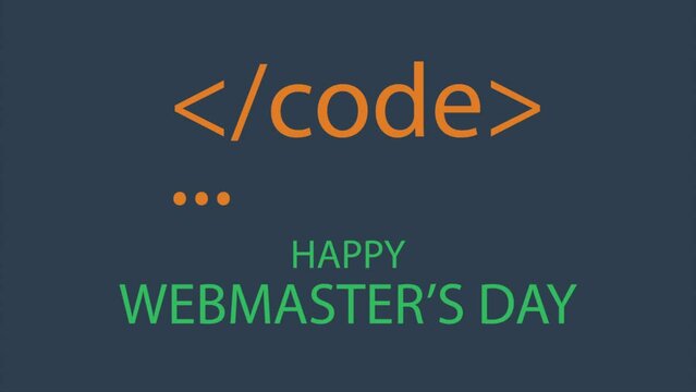 Webmasters day program code, art video illustration.