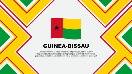 Guinea-Bissau Flag Abstract Background Design Template. Guinea-Bissau Independence Day Banner Wallpaper Vector Illustration. Guinea-Bissau Vector