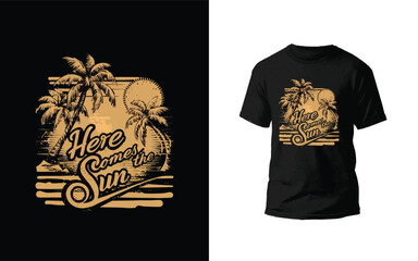 Summer creative artwork vector print t-shirt design