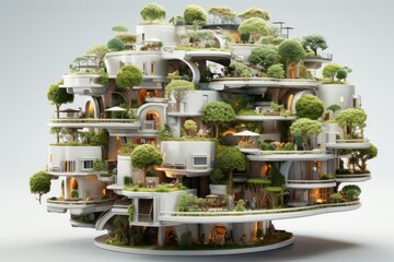 Tree and Bush House Model