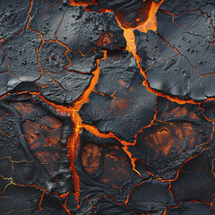 Lava Cracks Seamless Patterns Background