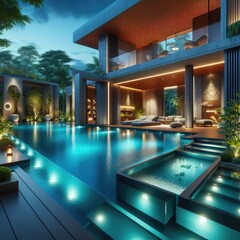 Comfortable Private Pool Design