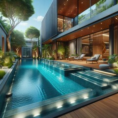 Comfortable Private Pool Design