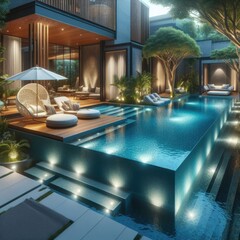 Comfortable Private Pool Design